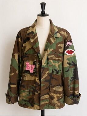 PCH the Label Authentic Up Cycled Military Jacket SIZE L Brand New